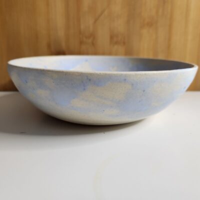 Coupelle saladier, bleu mouchetté