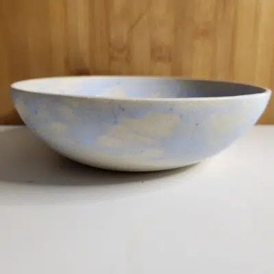 Coupelle saladier, bleu mouchetté