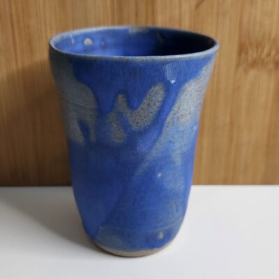 Tasse café lungo bleue mat